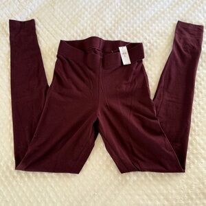Old Navy Maroon High-Waisted Leggings